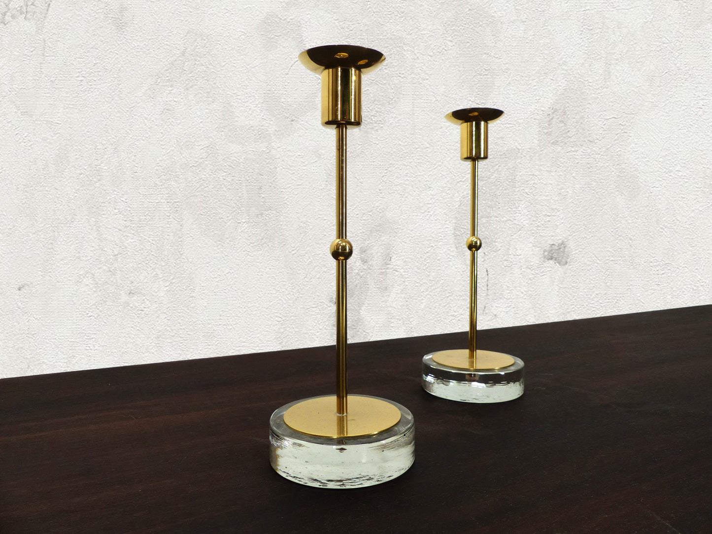 2 Scandinavian candlesticks Gunnar Ander for Ystad Metall 1960