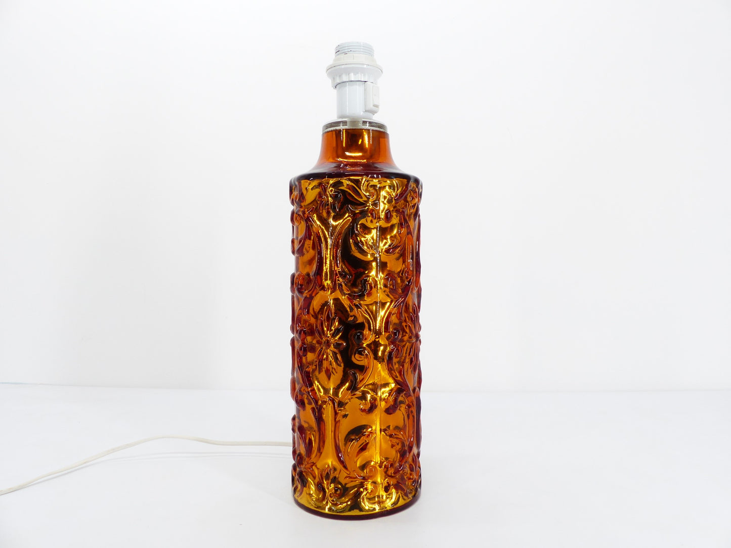 Lampe scandinave Gustaf Leek en verre églomisé doré Orrefors 1960