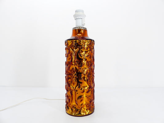 Lampe scandinave Gustaf Leek en verre églomisé doré Orrefors 1960