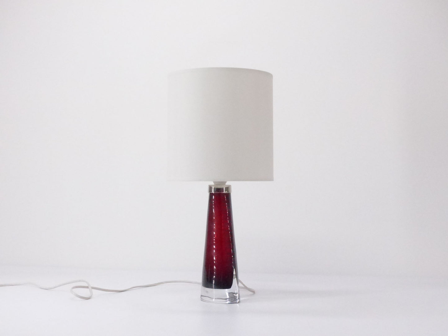 PIED DE LAMPE CARL FAGERLUND ROUGE RUBIS POUR ORREFORS