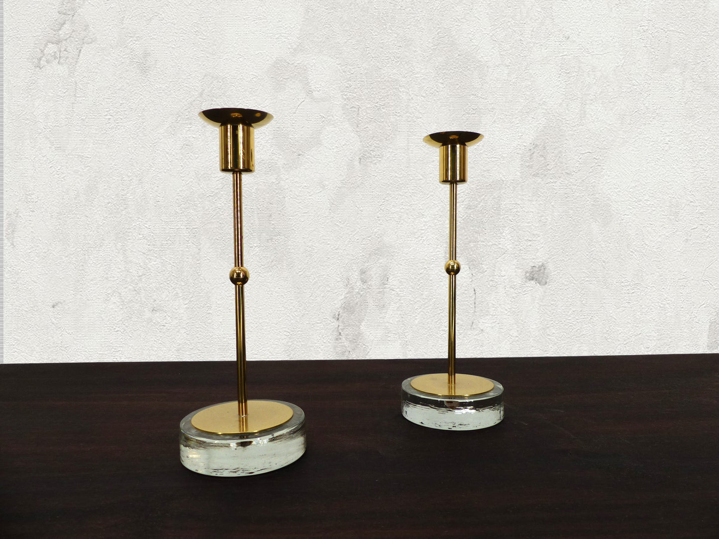 2 Scandinavian candlesticks Gunnar Ander for Ystad Metall 1960