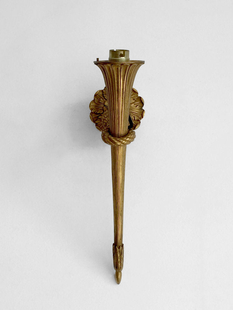 Applique torchère en bronze 1960