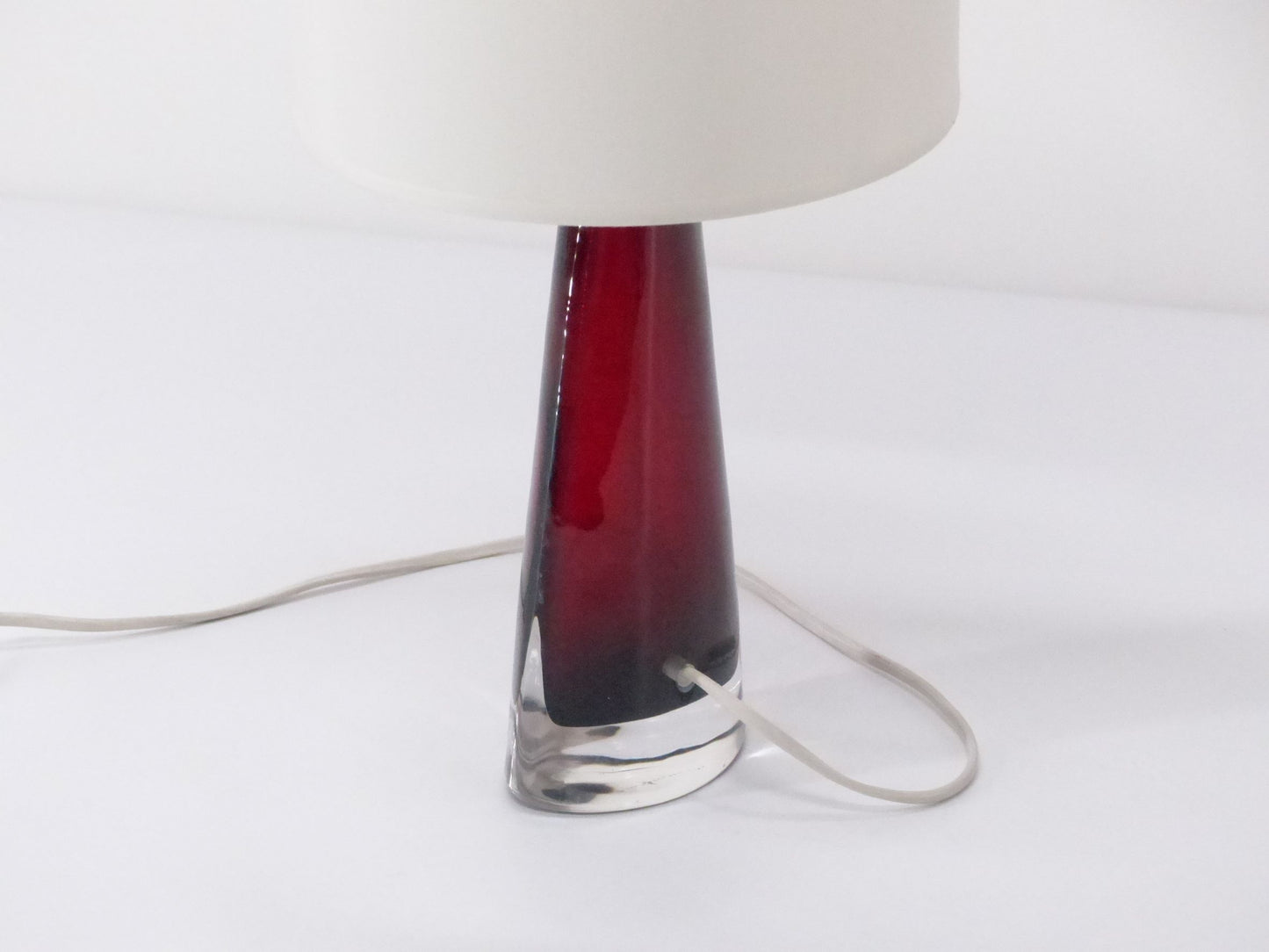 PIED DE LAMPE CARL FAGERLUND ROUGE RUBIS POUR ORREFORS