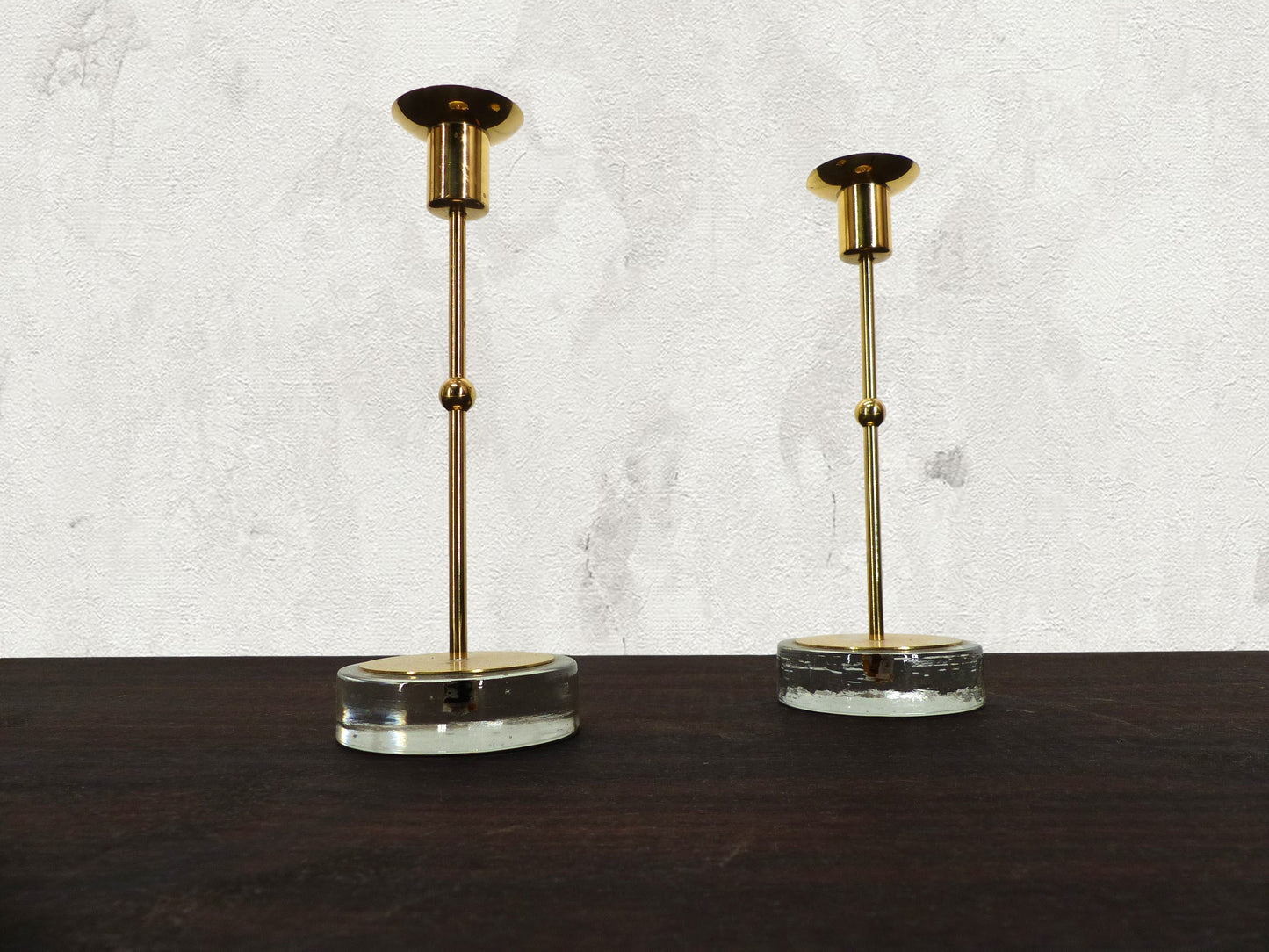 2 Scandinavian candlesticks Gunnar Ander for Ystad Metall 1960