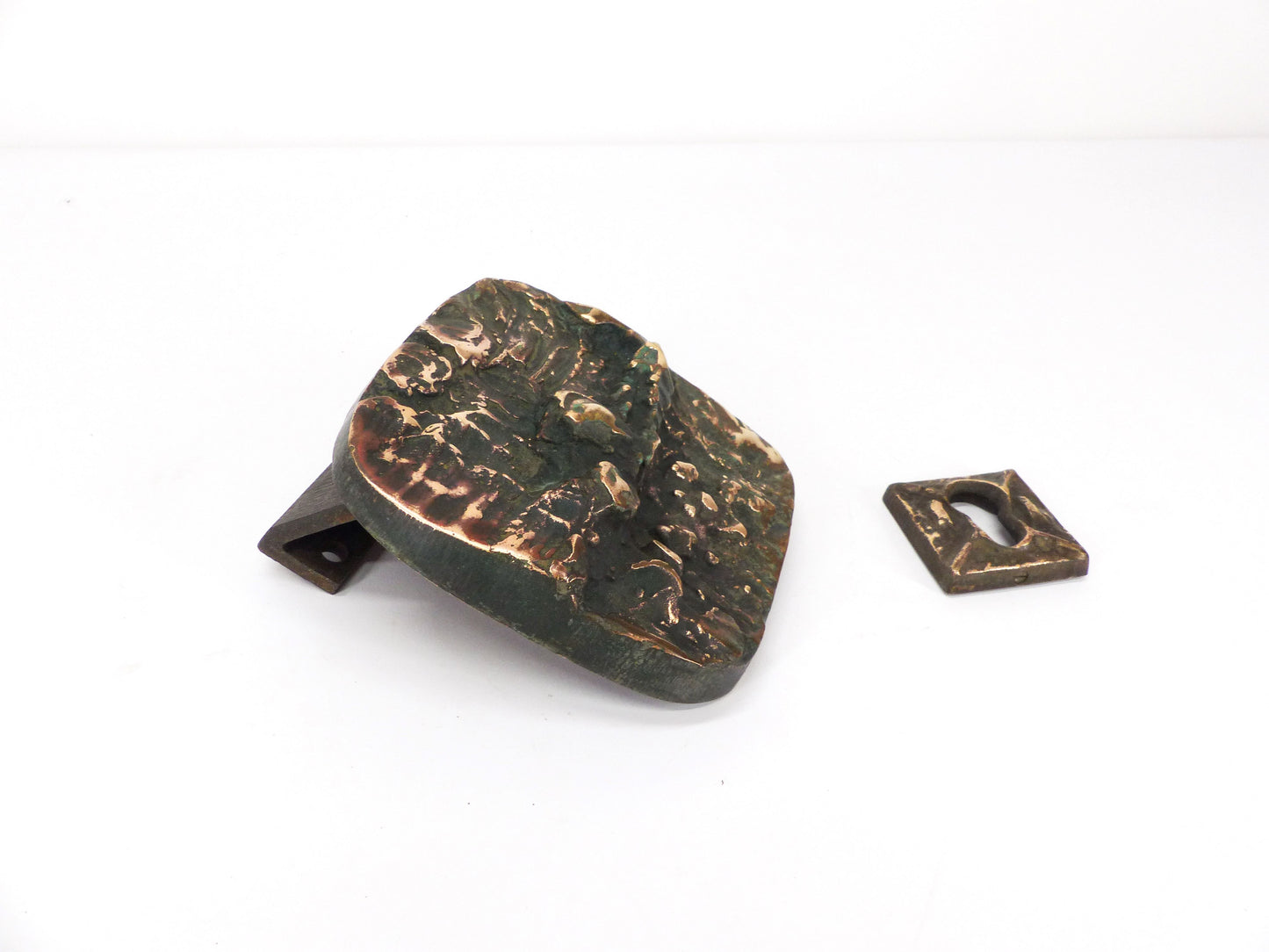 POIGNÉE DE PORTE BRUTALISTE ALPAN EN BRONZE 1960