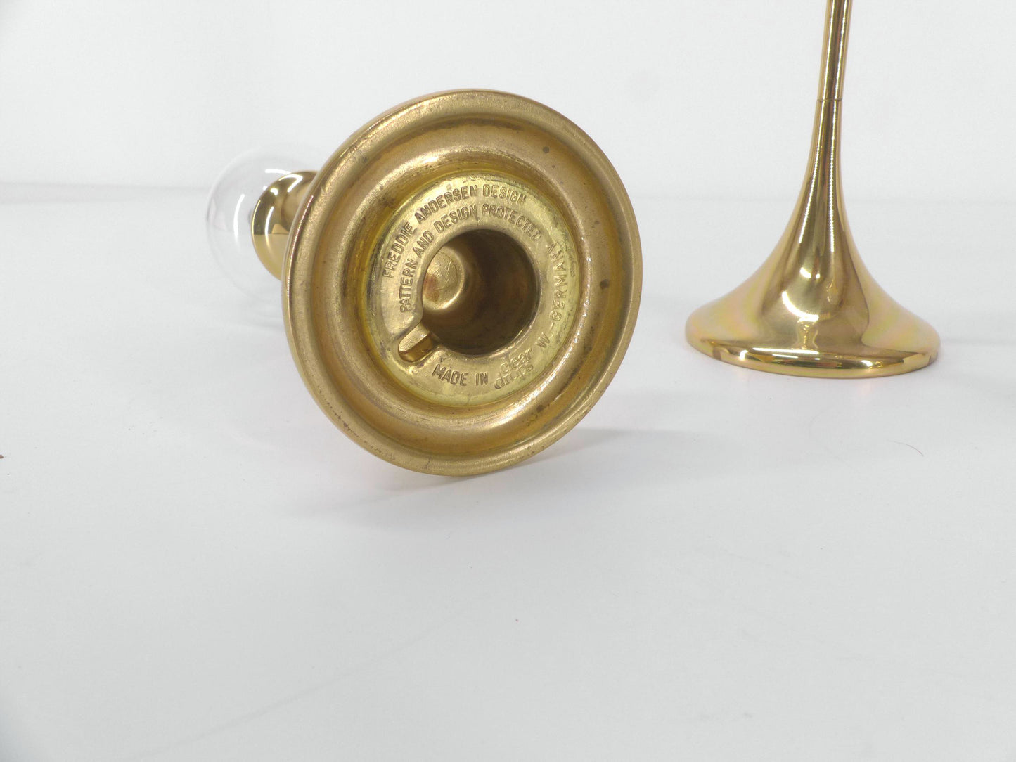 3 LAMPES À HUILE EN LAITON FREDDIE ANDERSEN 1970