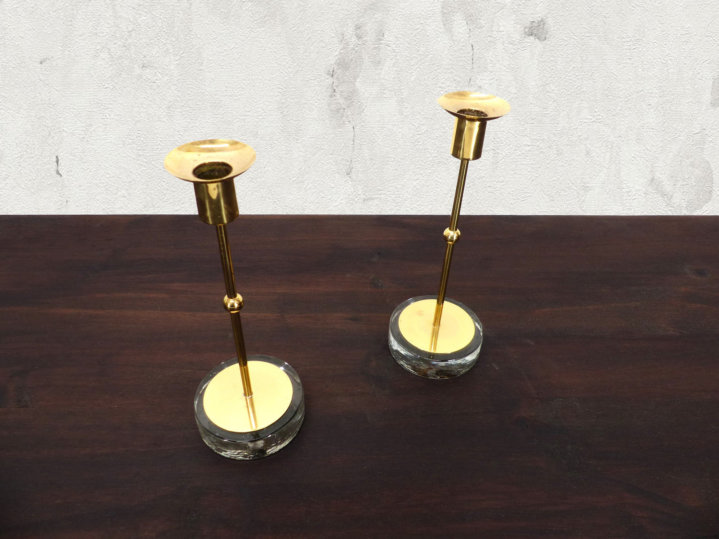 2 Scandinavian candlesticks Gunnar Ander for Ystad Metall 1960
