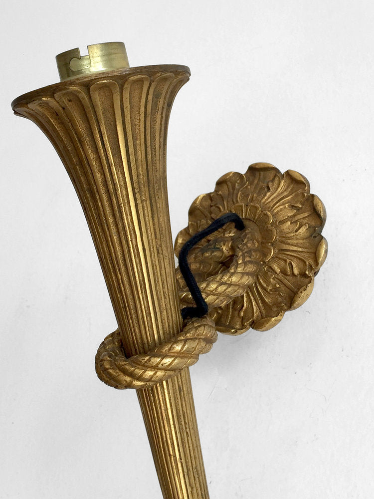 Applique torchère en bronze 1960