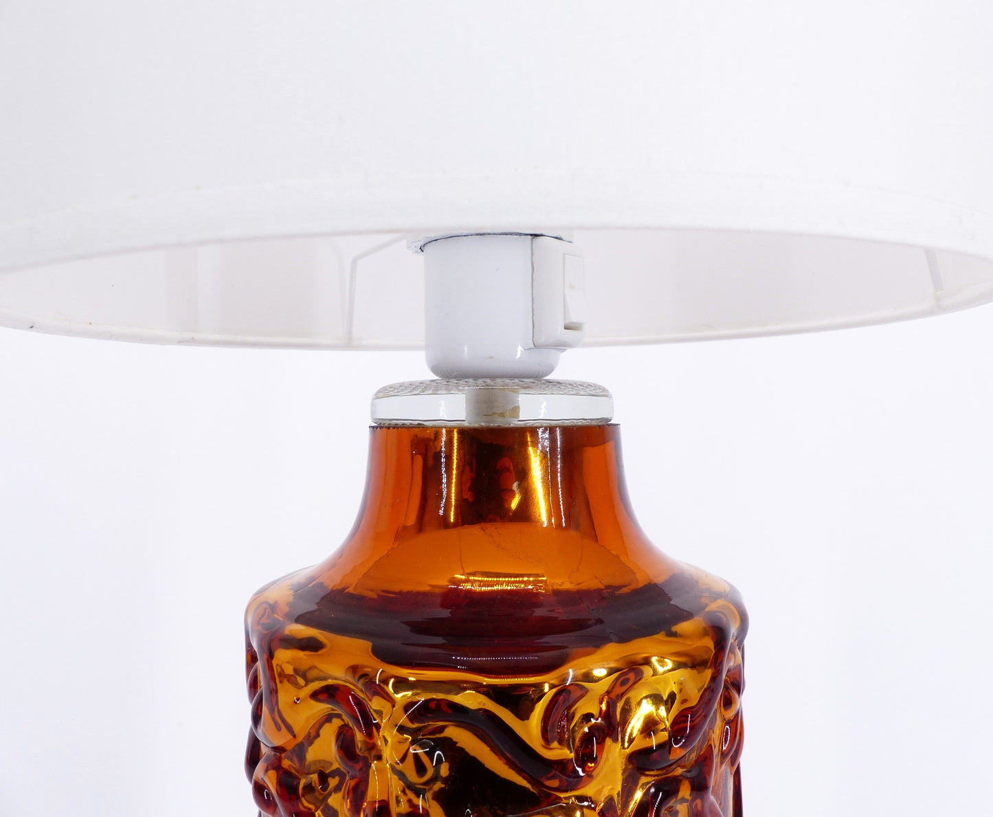 Lampe scandinave Gustaf Leek en verre églomisé doré Orrefors 1960