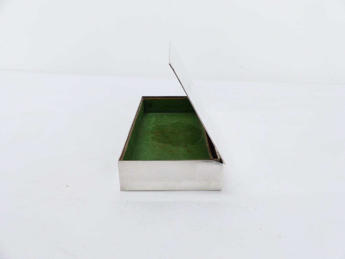 Vintage silver metal cigarette case box
