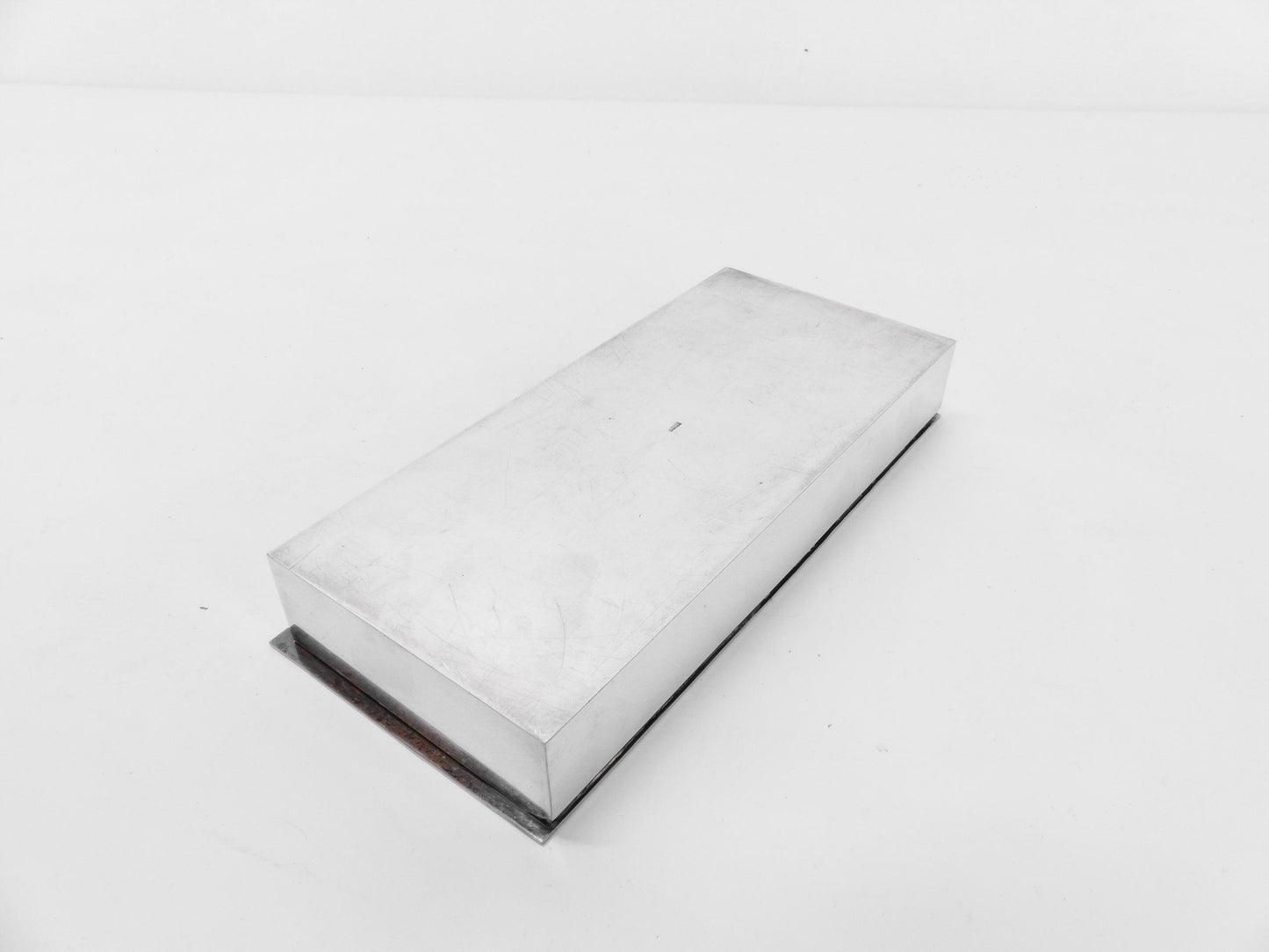 Vintage silver metal cigarette case box