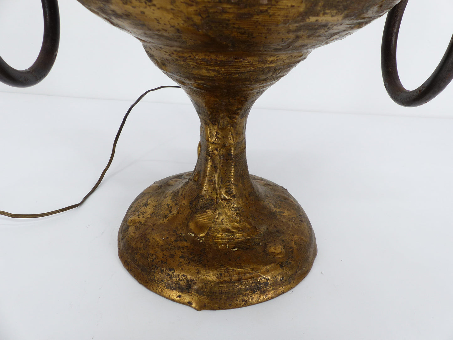 Lampe brutaliste en bronze doré Max BRE 1970