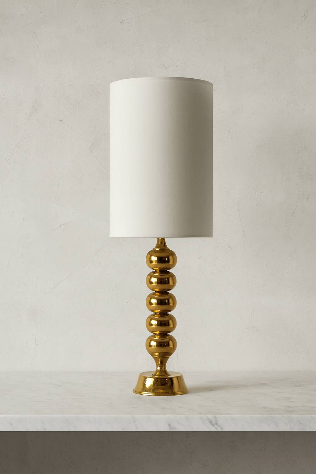 Pied de Lampe boules scandinave en laiton dorée ENCO 1960