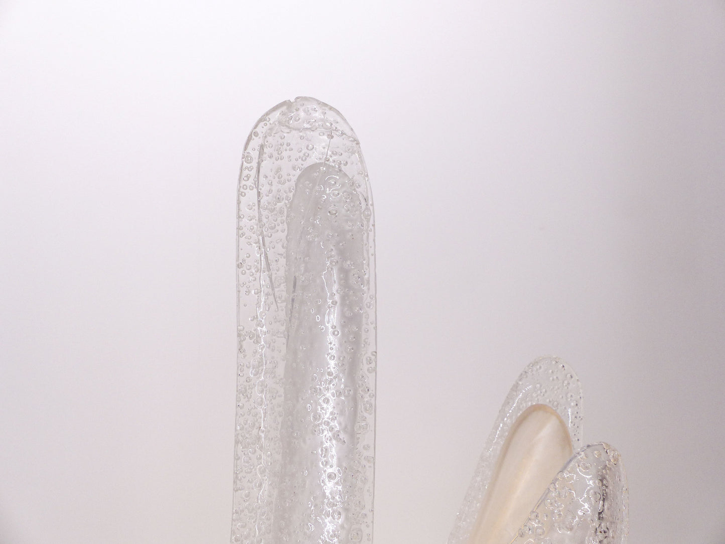 Lampe XXL Maison Rougier perplex et plexiglas bullé 1970