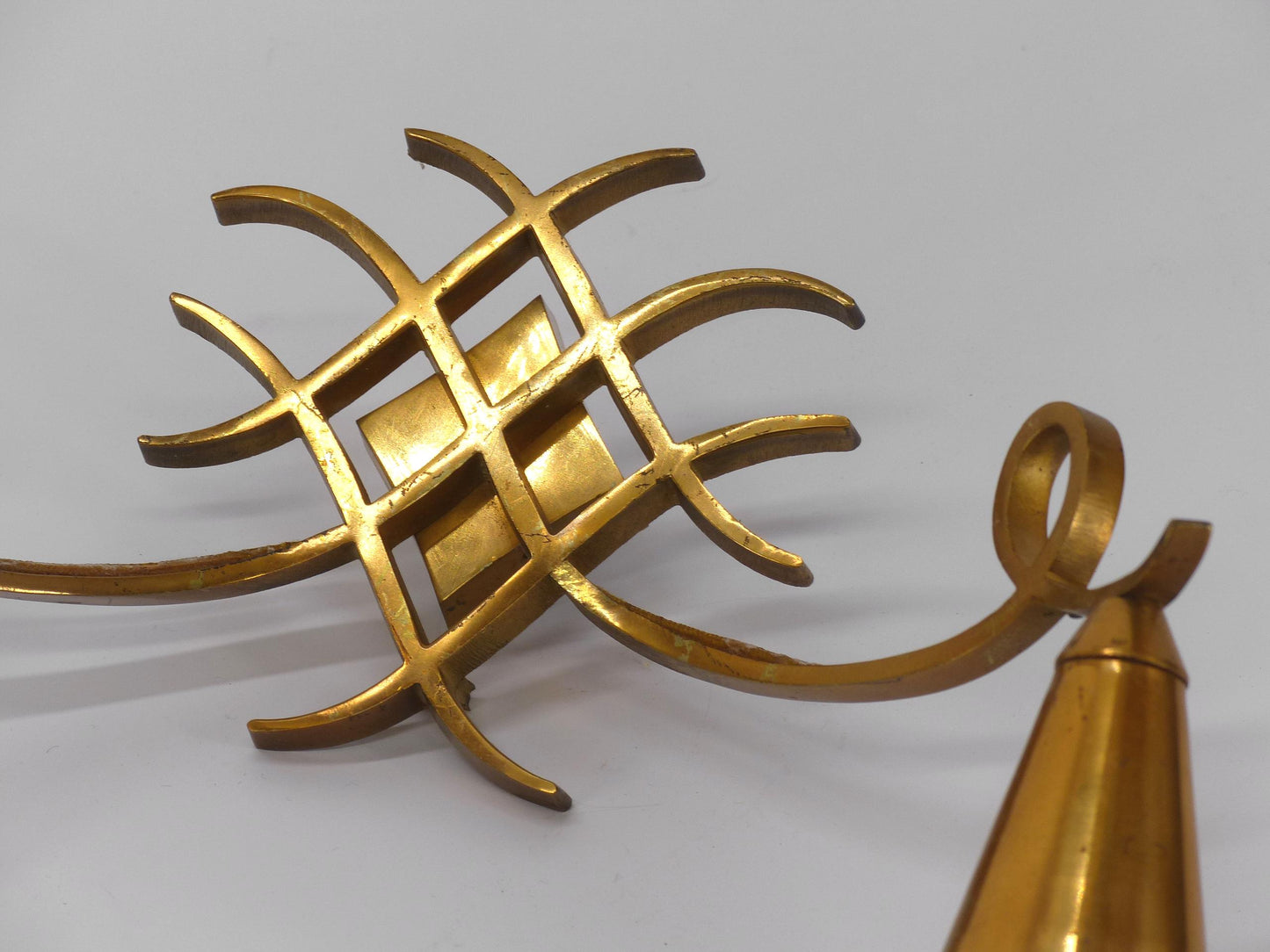PAIR OF GILT BRONZE SCONCES 1950