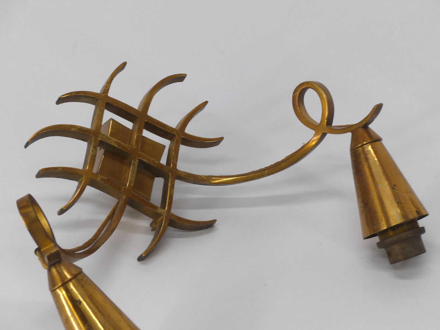 PAIR OF GILT BRONZE SCONCES 1950
