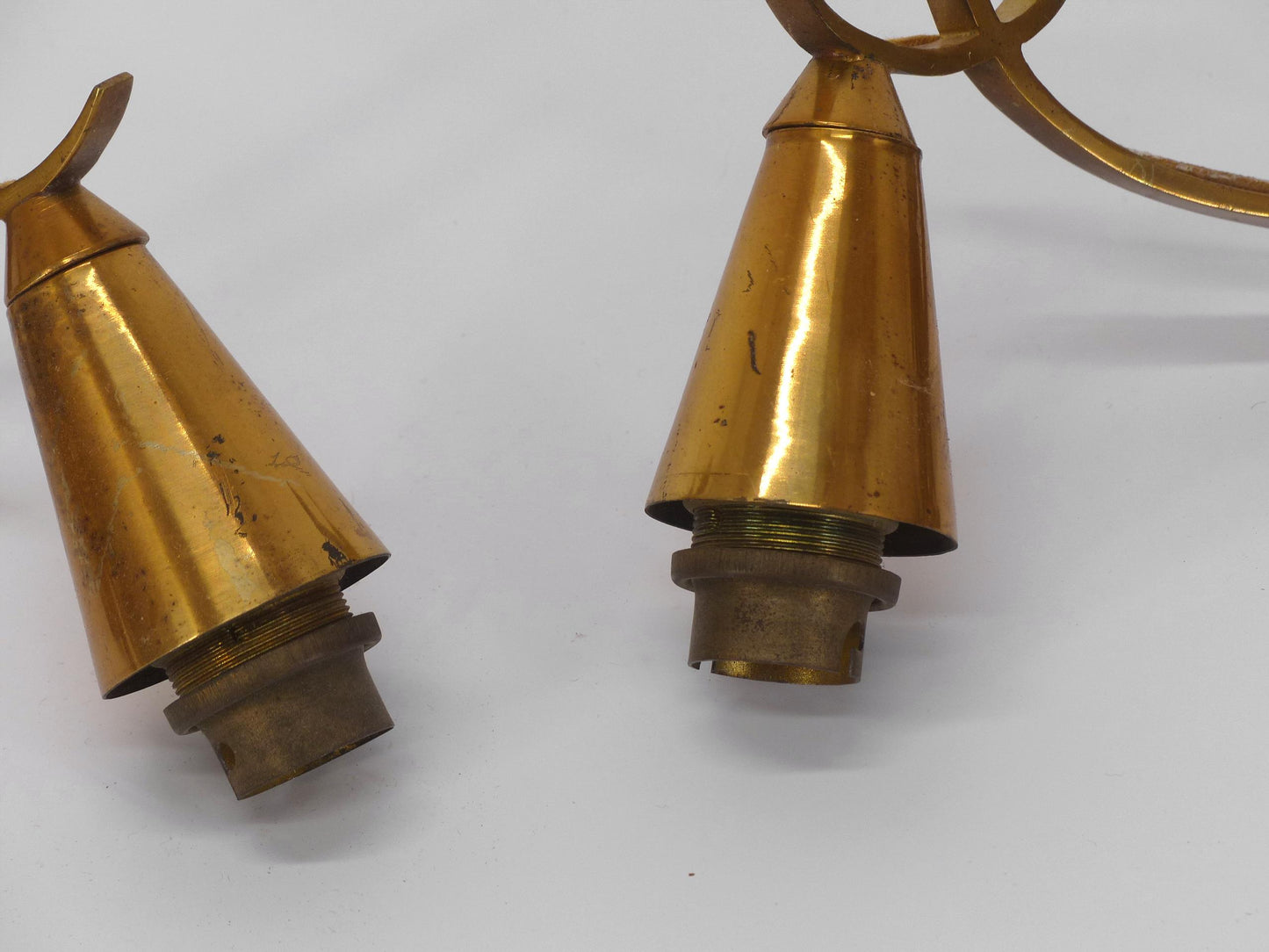 PAIR OF GILT BRONZE SCONCES 1950