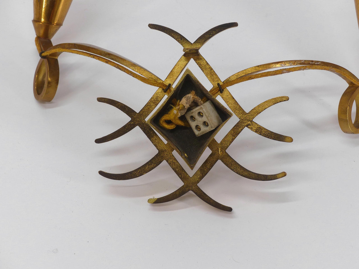 PAIR OF GILT BRONZE SCONCES 1950