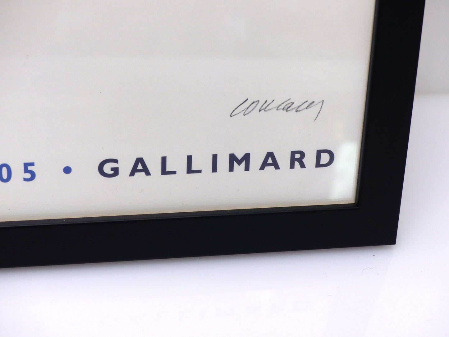 Affiche encadrée "Le Printemps des Poètes", d’après Pierre Soulages, lithographie pour Gallimard, 2005