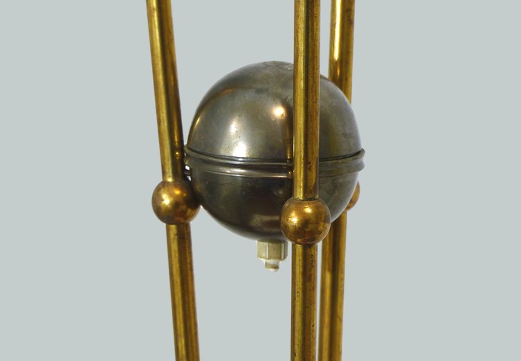 LAMPADAIRE VINTAGE EN LAITON 3 FEUX