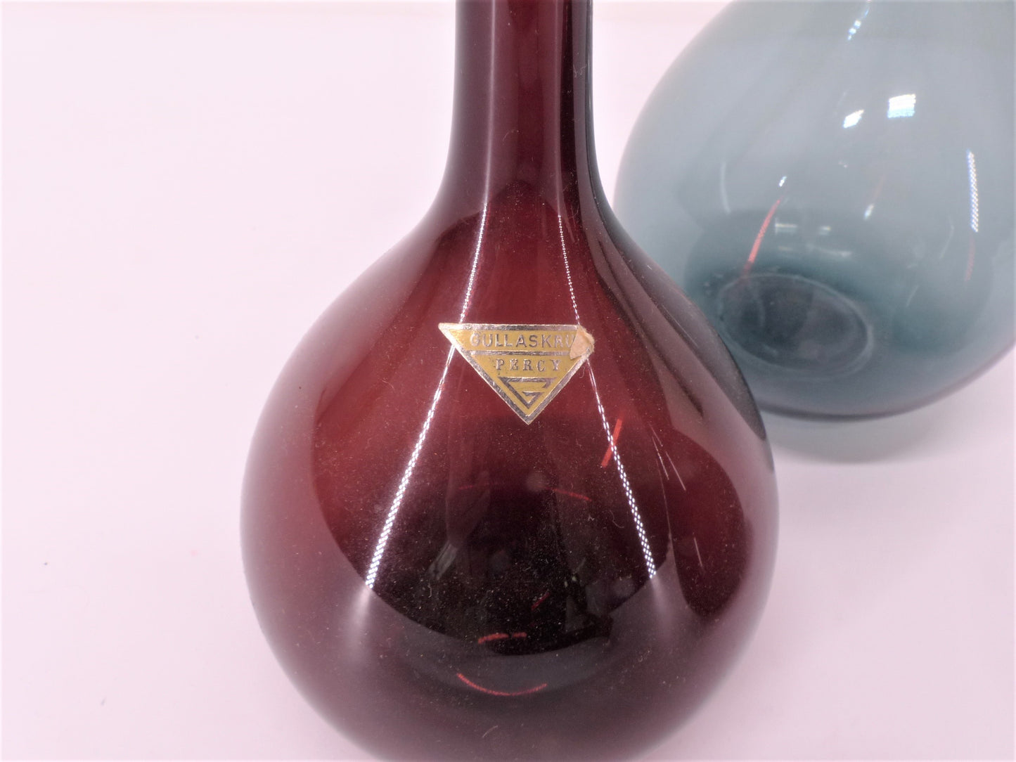 ENSEMBLE DE 3 VASES TULIPES SCANDINAVES ARTHUR PERCY POUR GULLASKRUF 1950