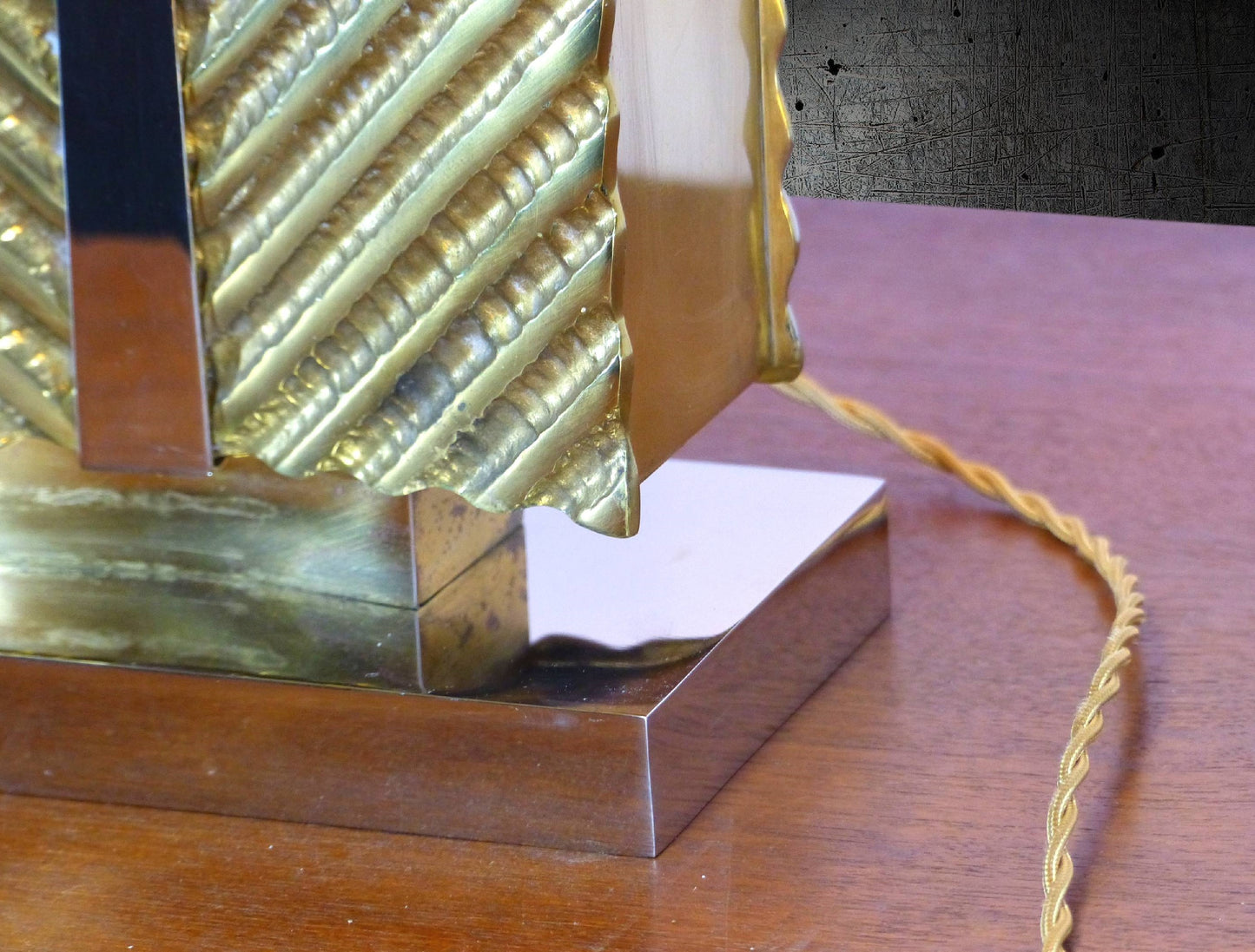 XXL SOLID BRASS TABLE LAMP MAISON BAGUÈS 1970