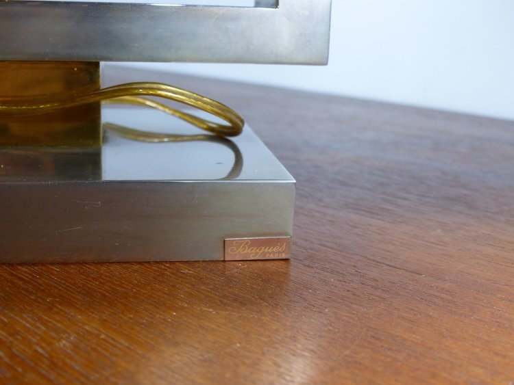LAMPE DE TABLE MAISON BAGUES 1970