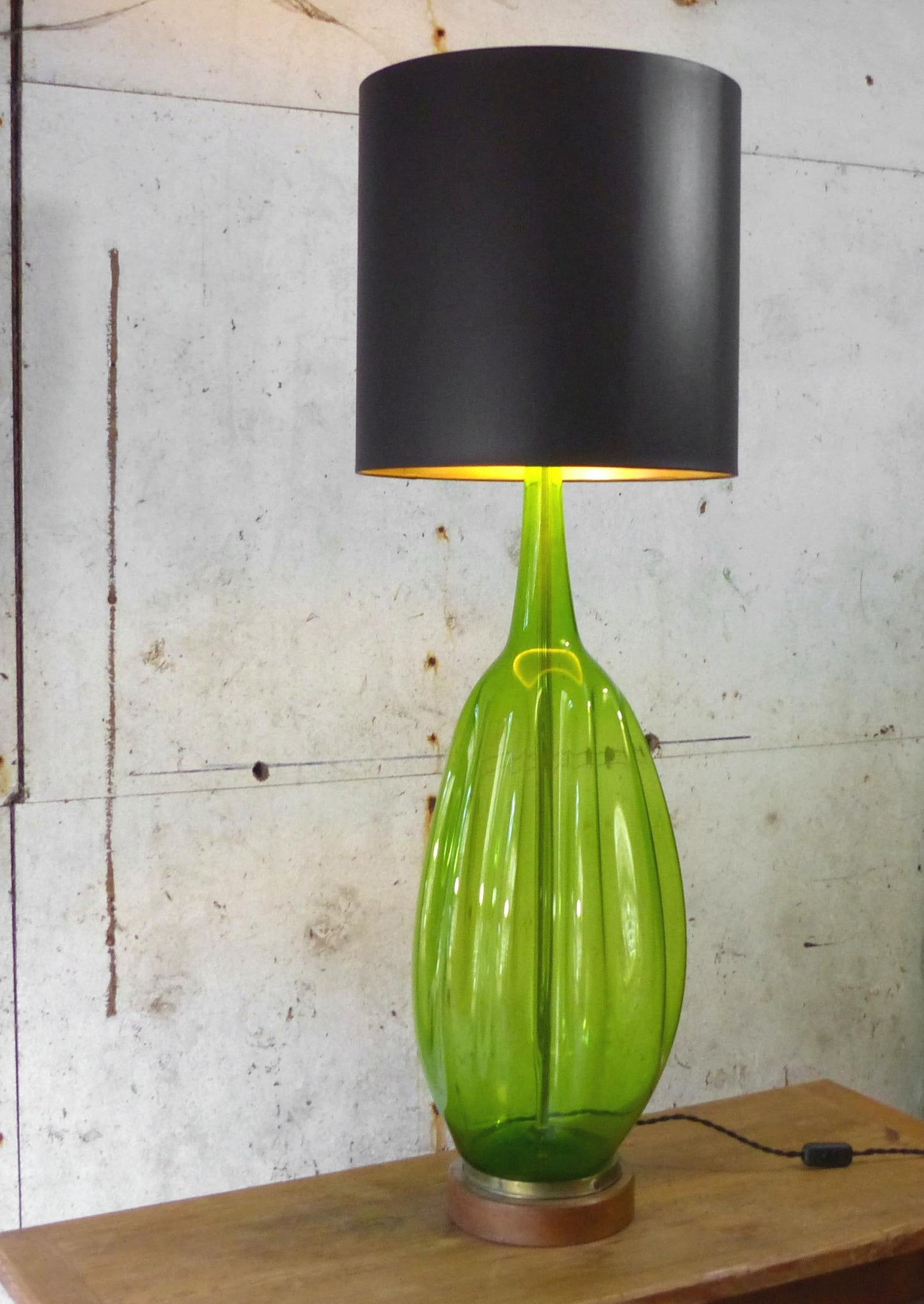 Lampe XXL Blenko en verre soufflé