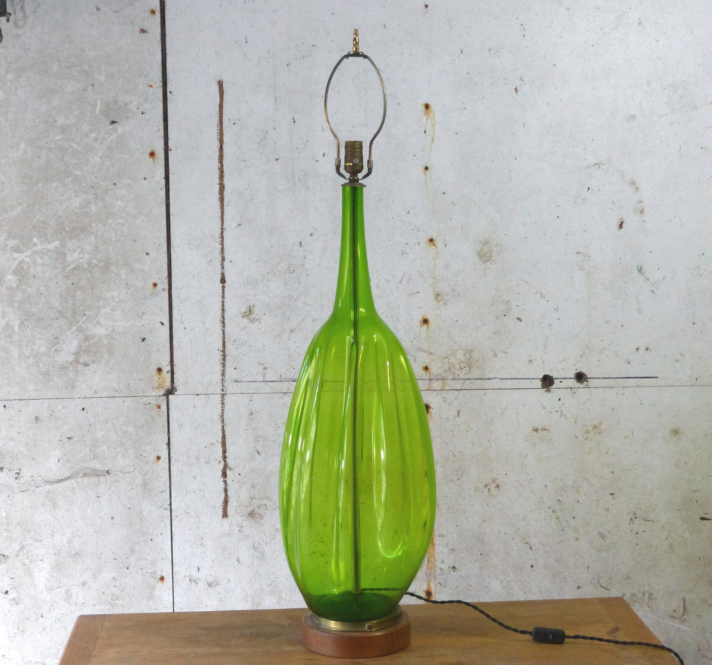 Lampe XXL Blenko en verre soufflé