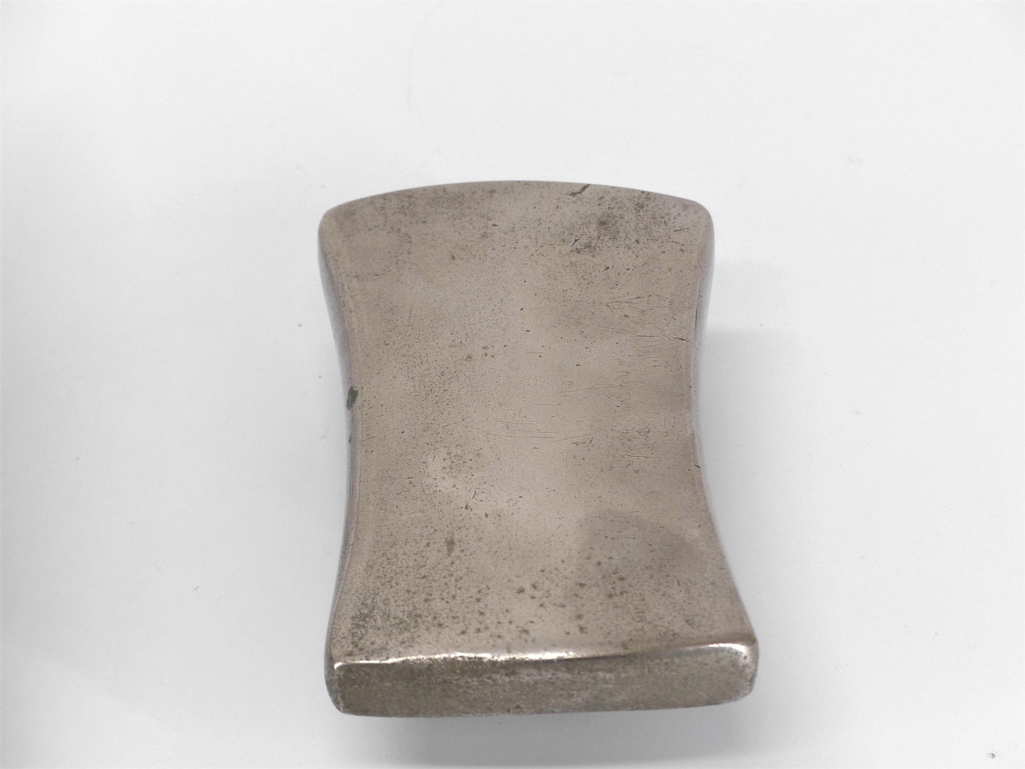 GRANDE POIGNÉE DE PORTE BRUTALISTE EN BRONZE ARGENTÉ