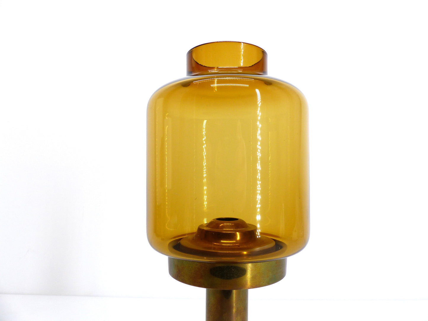 Bougeoir en verre miel Hans-Agne Jakobsson markaryd l 10232 1960