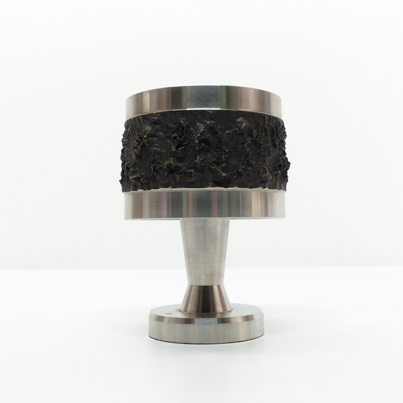 Coupe sur pied en acier inoxydable BMF – Design brutaliste, Allemagne 1970