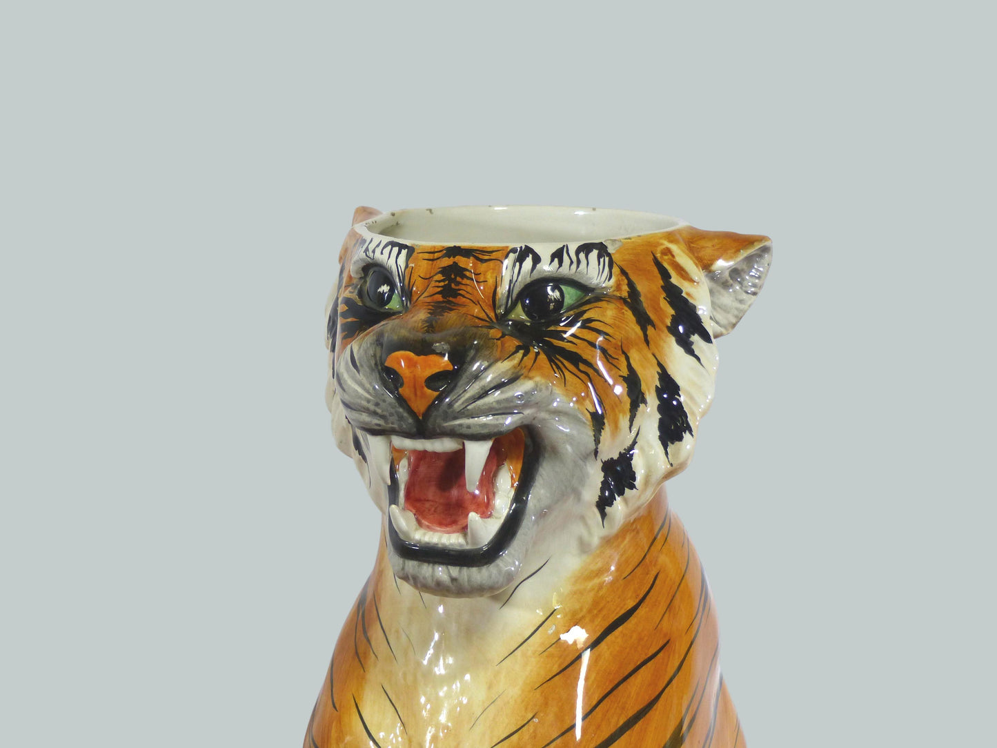 Pot à parapluie tigre vintage 1970