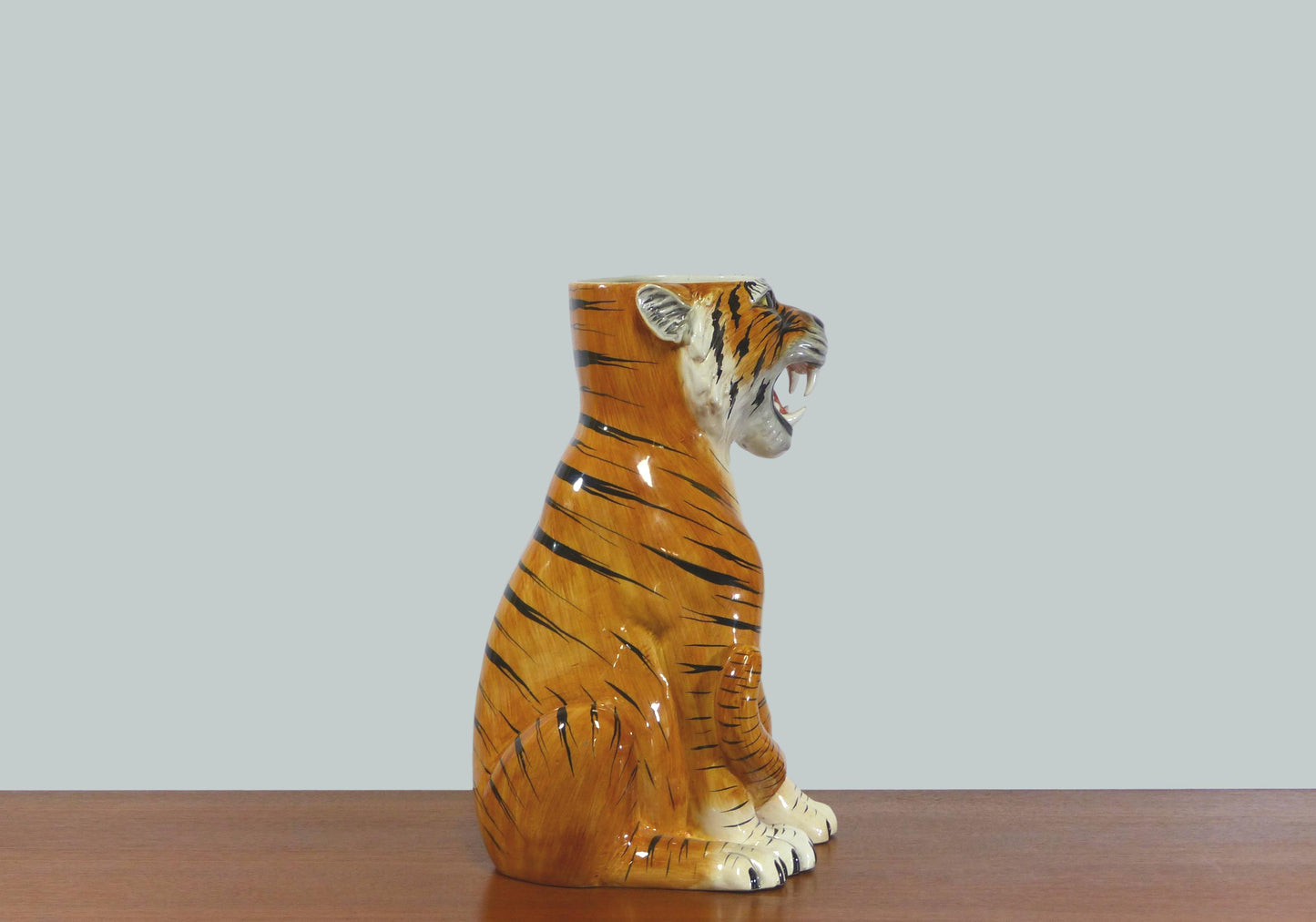 Pot à parapluie tigre vintage 1970