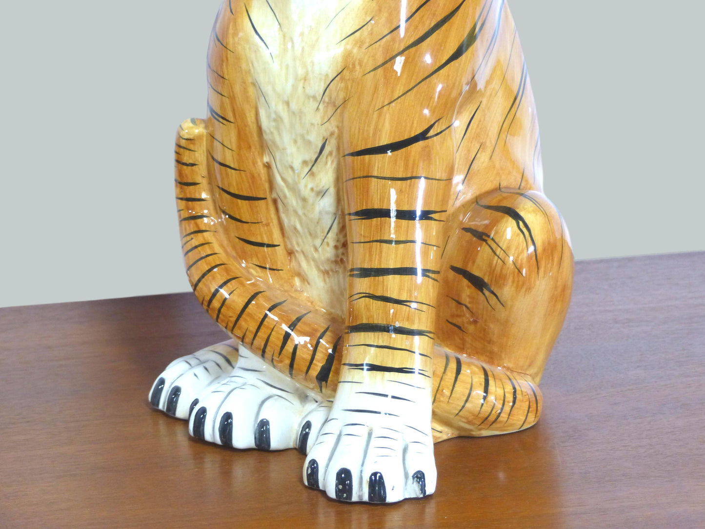 Pot à parapluie tigre vintage 1970
