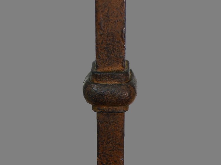 LAMPADAIRE FER FORGÉ AU COQ DES ATELIERS MAROLLES 1950