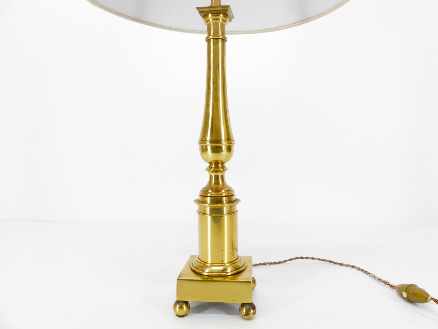 Lampe colonne néoclassique de style Directoire en laiton - 1970