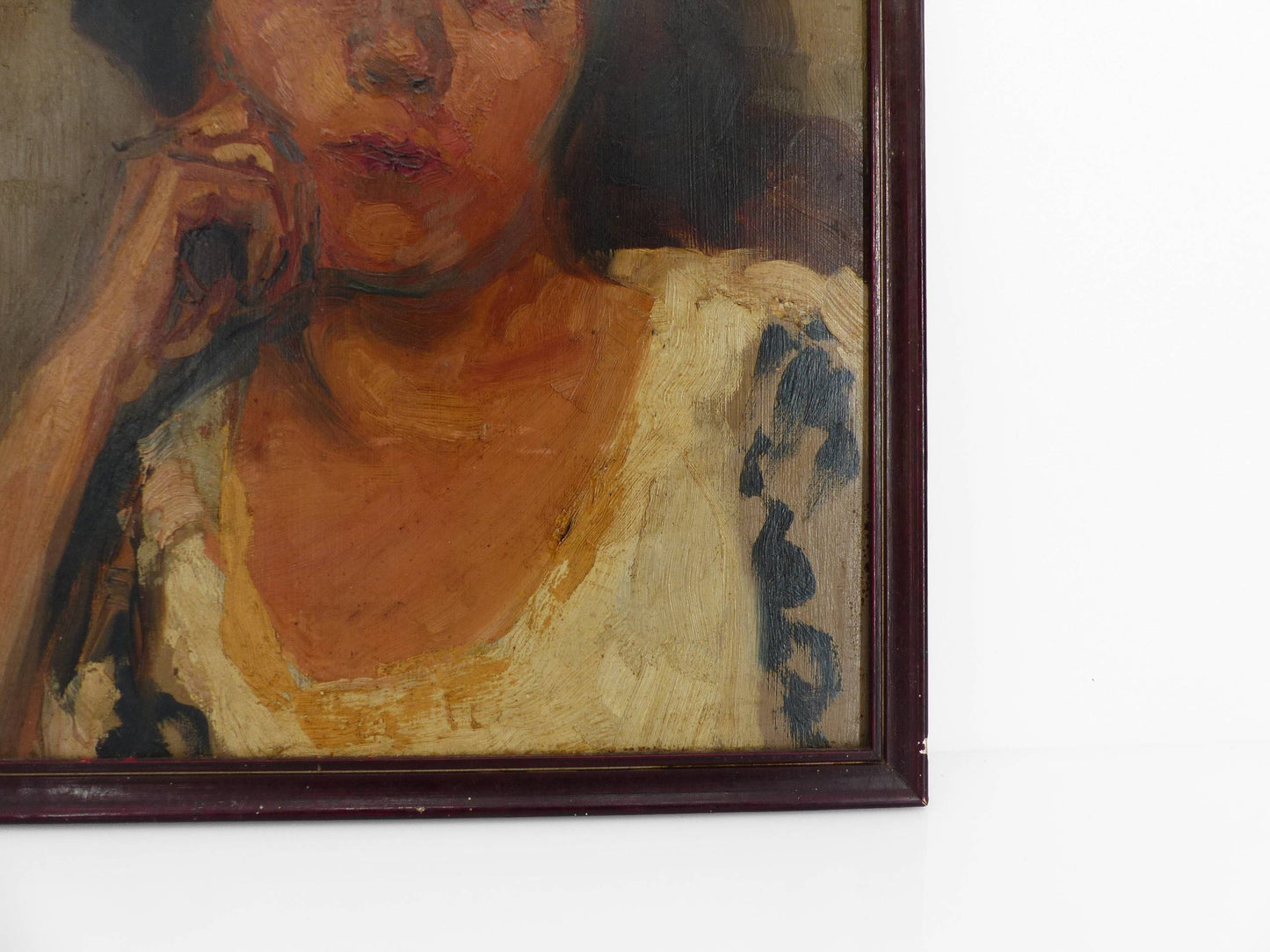 Huile sur panneau, portrait de femme par Henri Marie Joseph Arrault, 1925