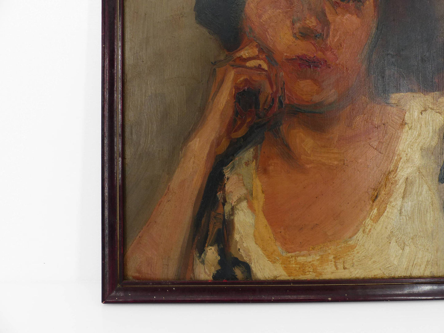 Huile sur panneau, portrait de femme par Henri Marie Joseph Arrault, 1925