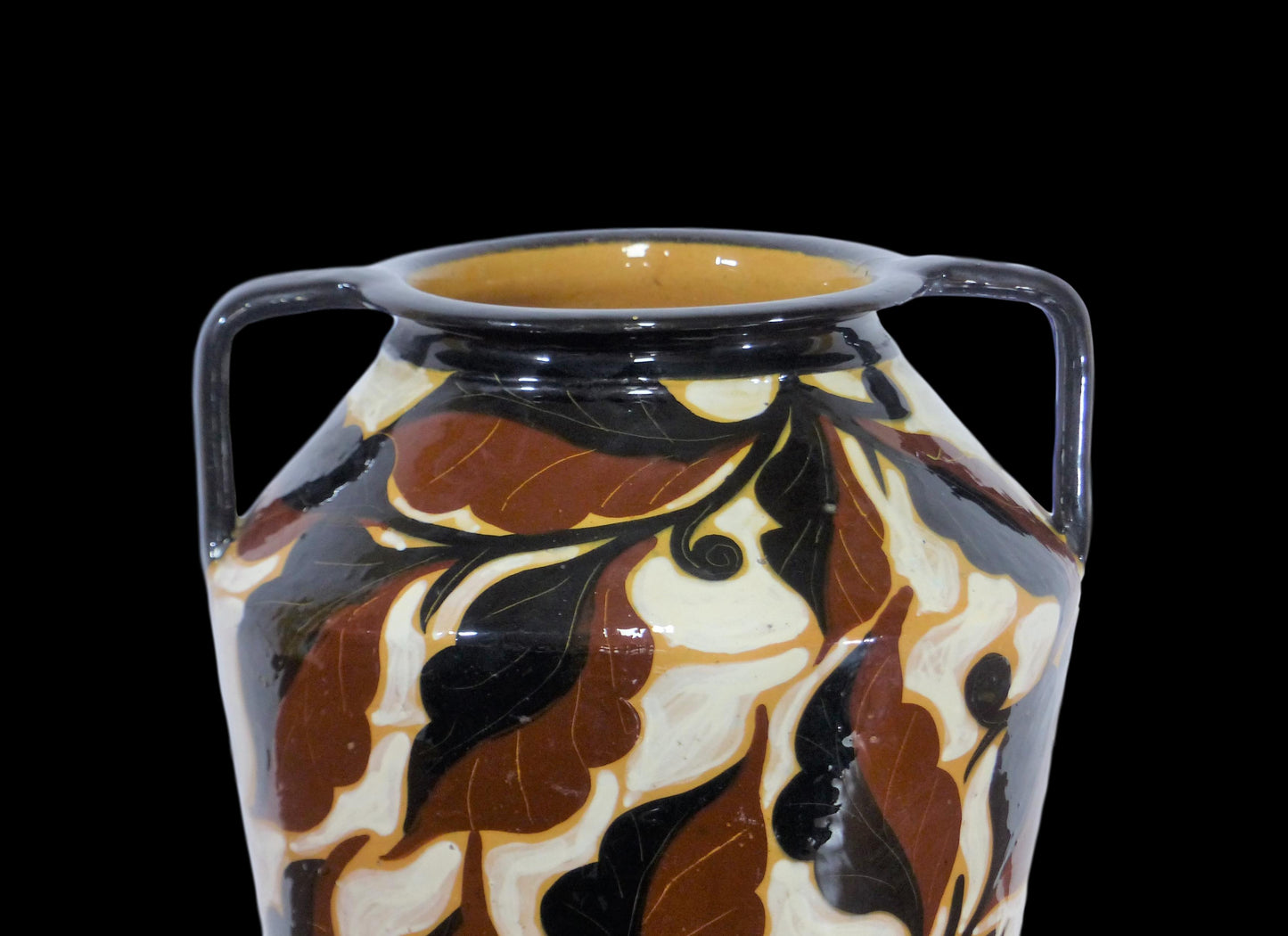 VASE ART DÉCO EN CÉRAMIQUE ÉMAILLÉE
