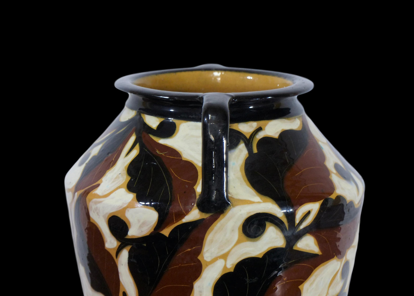 VASE ART DÉCO EN CÉRAMIQUE ÉMAILLÉE