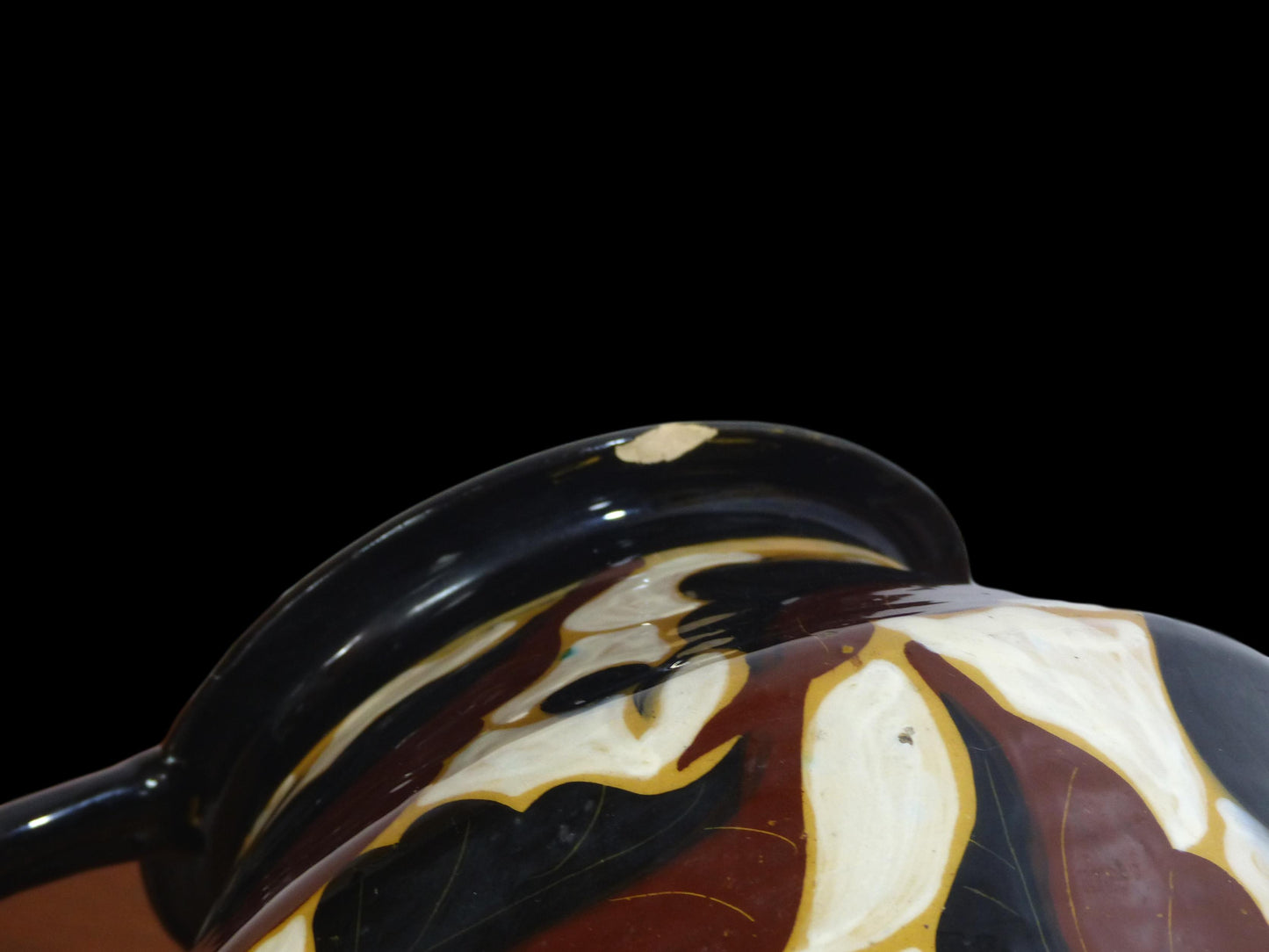 VASE ART DÉCO EN CÉRAMIQUE ÉMAILLÉE