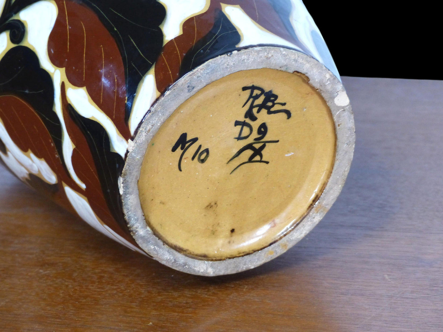 VASE ART DÉCO EN CÉRAMIQUE ÉMAILLÉE