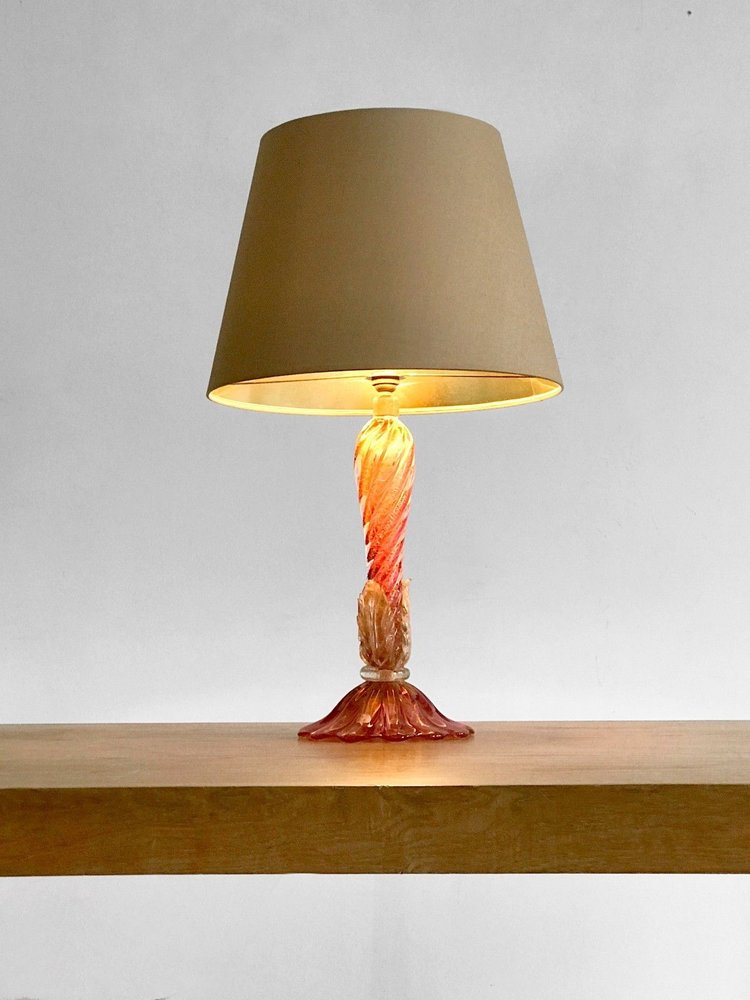 LAMPE DE TABLE VINTAGE MURANO D' ALFREDO SEGUSO 1950
