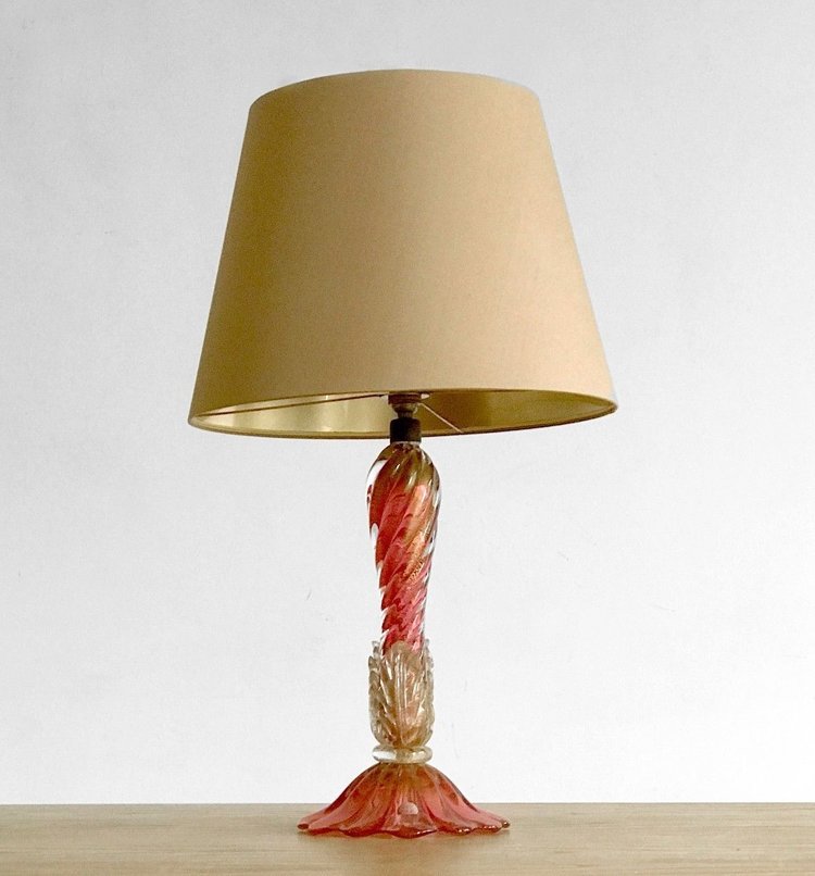 LAMPE DE TABLE VINTAGE MURANO D' ALFREDO SEGUSO 1950