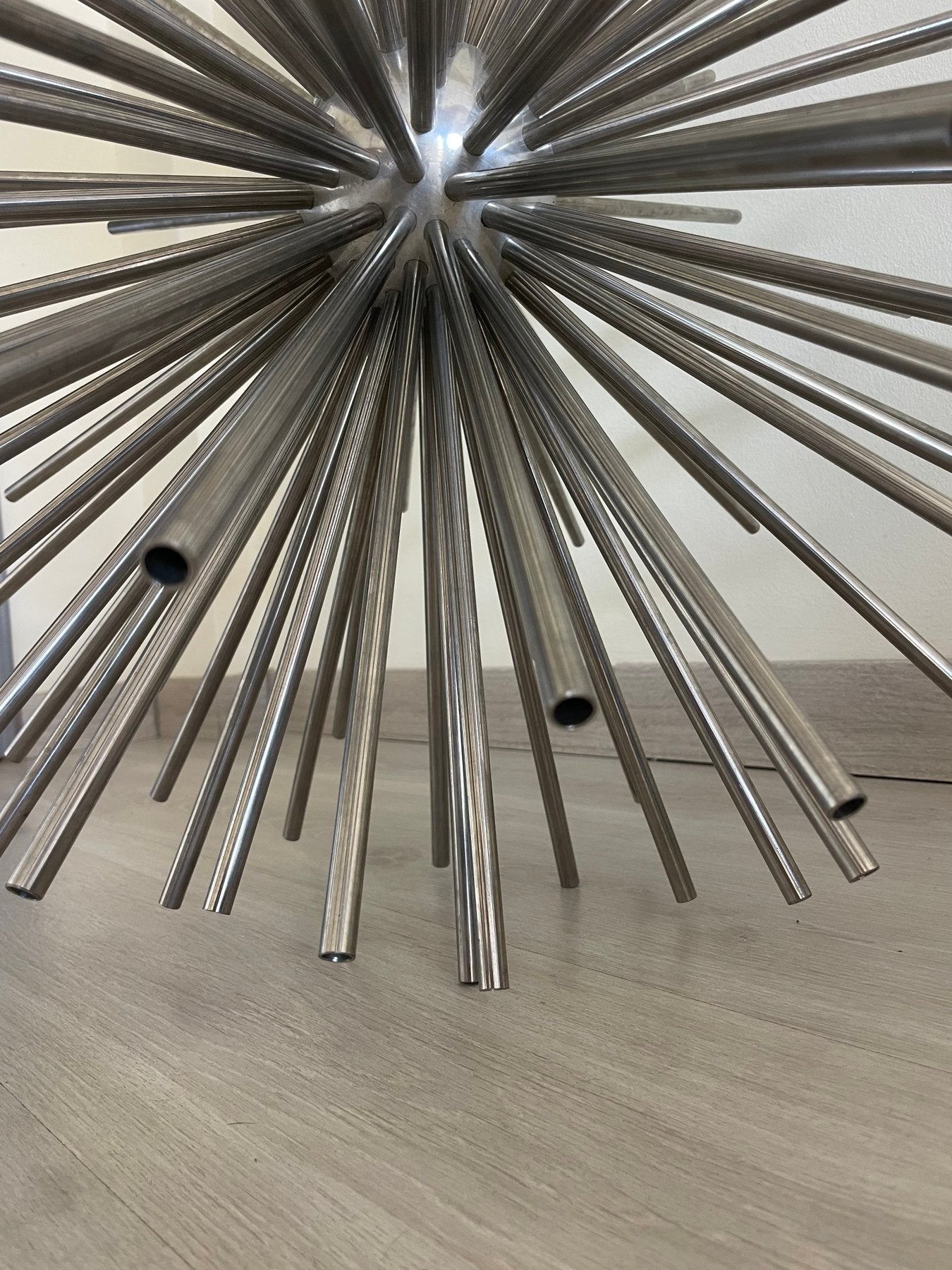 Sculpture monumentale Curtis Jere « Asteroïde », tubes d’acier, USA, circa 1970