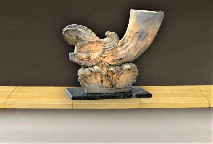 LAMPE MOULAGE D'UNE SCULPTURE D’UN CHEVAL MARIN 1940