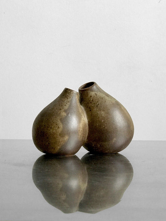 DOUBLE STONEWARE SOLIFLORE VASE JACQUELINE AND TIM ORR 1960