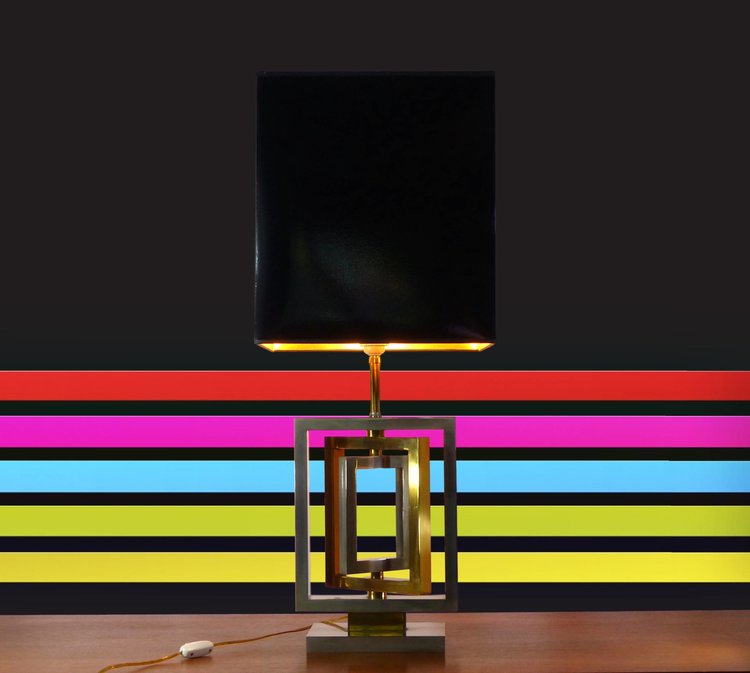 LAMPE DE TABLE MAISON BAGUES 1970