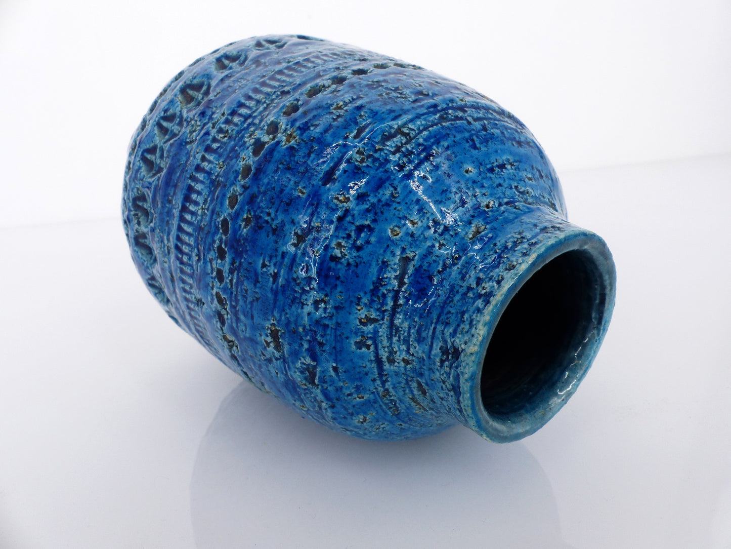 Vase ovoïde Bitossi Rimini Blue, Italie 1960